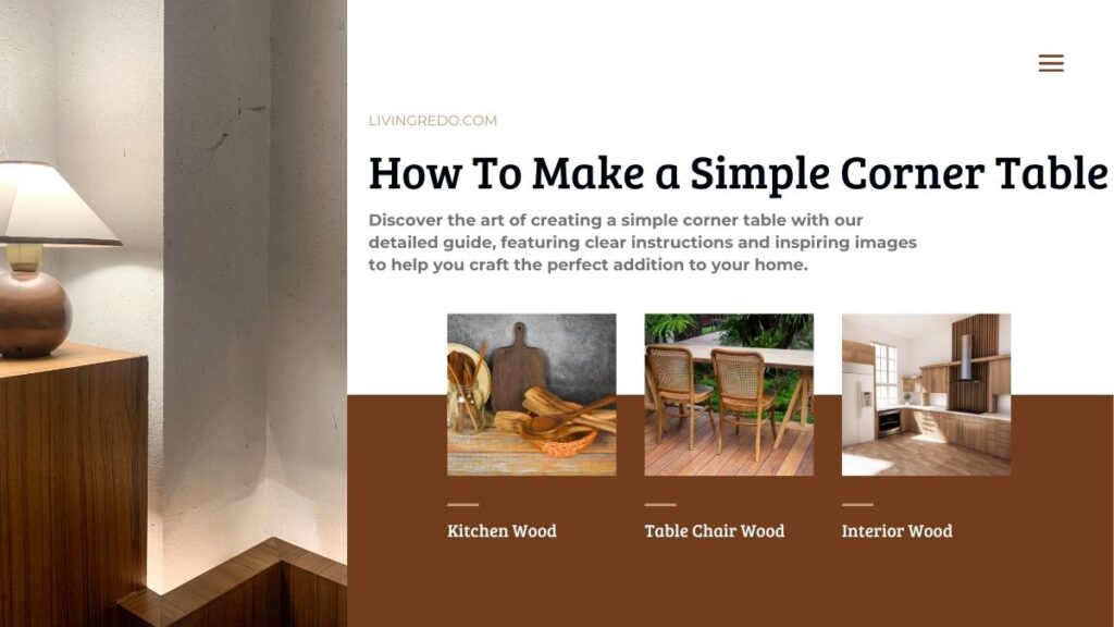 how to make a simple corner table